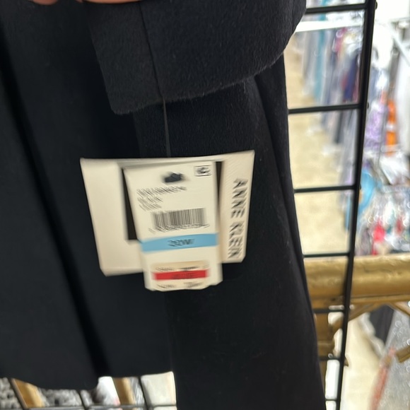 NWT,Anne Klein Single-Breasted Walker Coat,black - Picture 8 of 17
